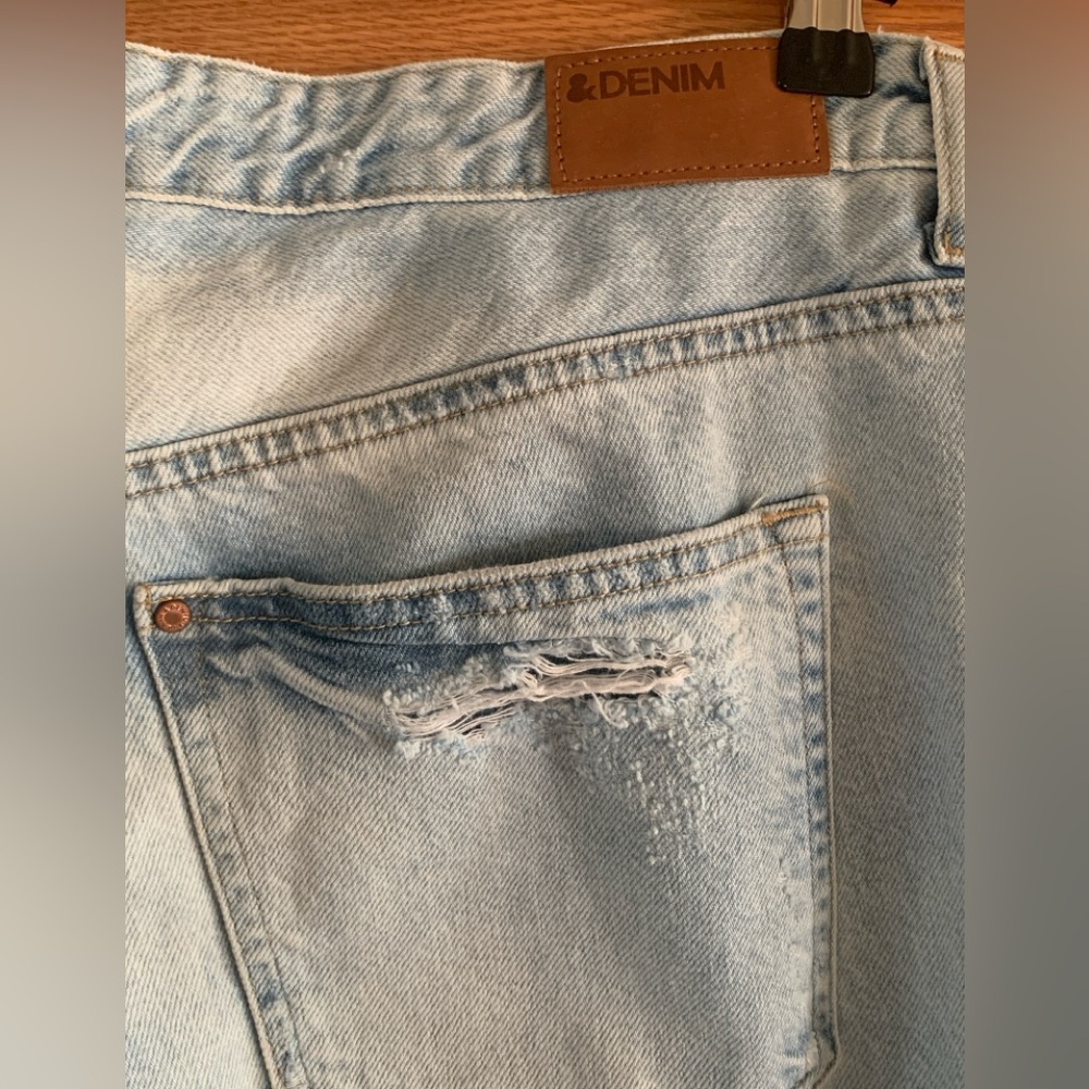 Destroyed Distressed Low Waist Boyfriend Jeans &Denim By H&M Women’s 33/32 - Picture 6 of 12